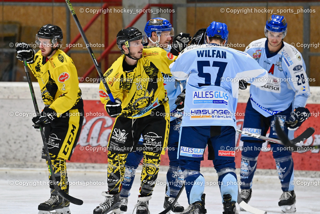 EC Spittal Hornets vs. ESC Steindorf 7.12.2022 | #22 Thaler Tim, #26 Wilblinger Lucas, #57 Wilfan Franz, #33 Wiedergut Andreas