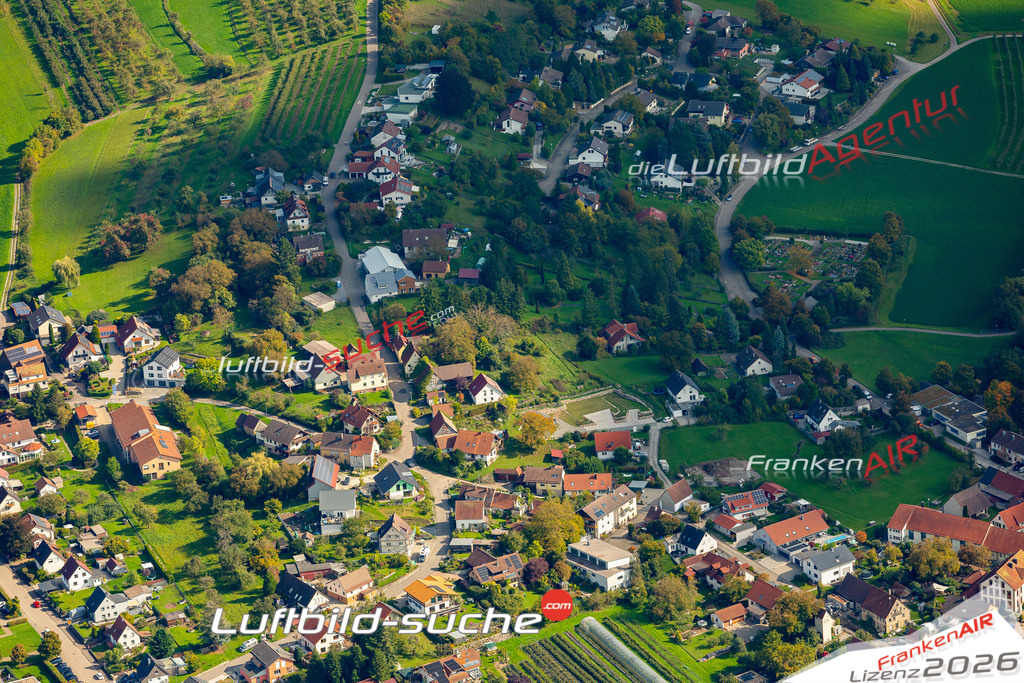 Schrägluftbild  Untersteinbach  Pfedelbach - Das Luftbild wurde 2025 vom UL-Flugzeug heraus erstellt ( keine Drohne ) - Hochauflösende Luftaufnahme -Nicht vergleichbar mit Google Maps oder Satelittenbilder- Die Geschenkidee !Mit Lizenz und Bildrechte bestellbar