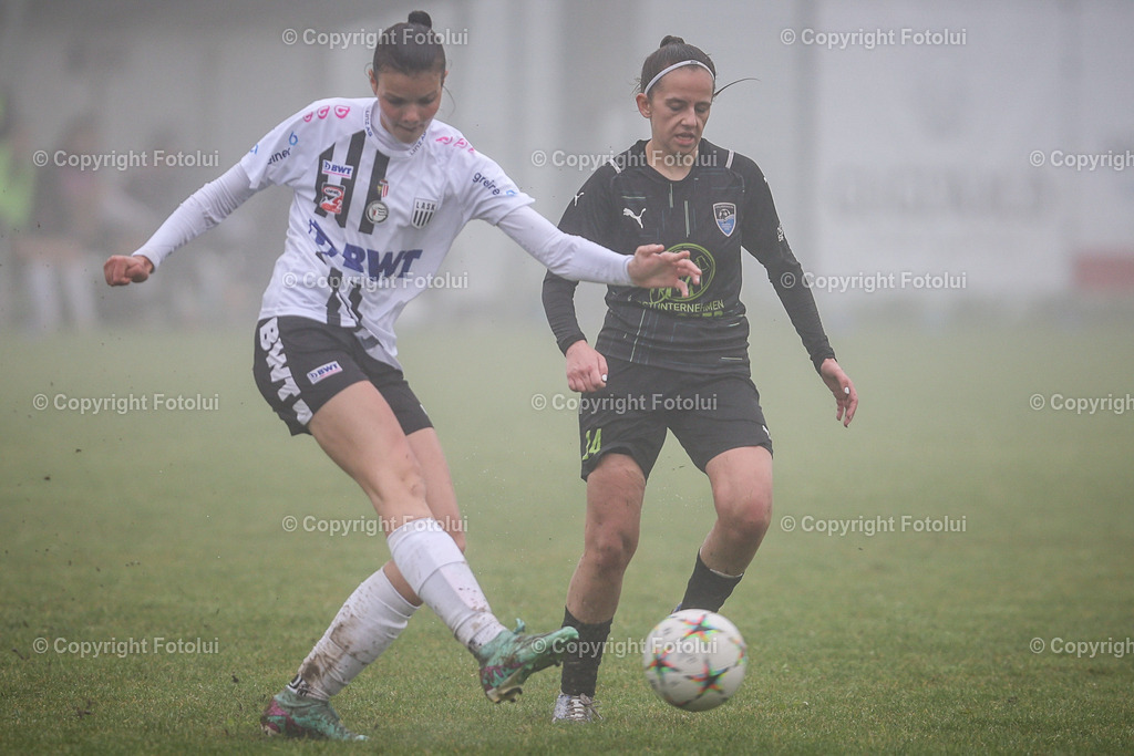 A-BINDER_20240601_0055 | St.Stefan,AUSTRIA,01.June.24 - SOCCER - Zaunergroup OOE Ladies Cuo, LASK vs FCPS. Image shows Mage Sophie Anfang (LASK) and Elena Zehetner (Kematen).Photo: Sportmediapics.com/ Manfred Binder