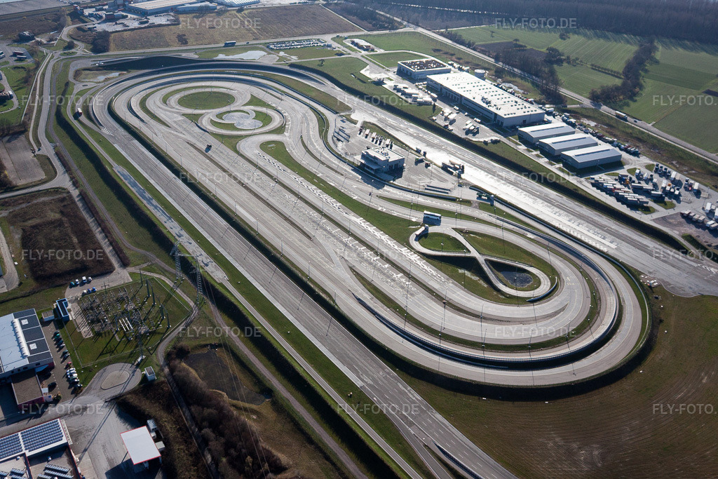 Luftbild: Wörth am Rhein, Daimler LKW-Teststrecke im Industriegebiet Oberwald in Wörth am Rhein im Bundesland Rheinland-Pfalz in Deutschland. Foto: IMG_23254.jpg vom 02.12.2009 durch Werner Riehm/FLY-FOTO.de