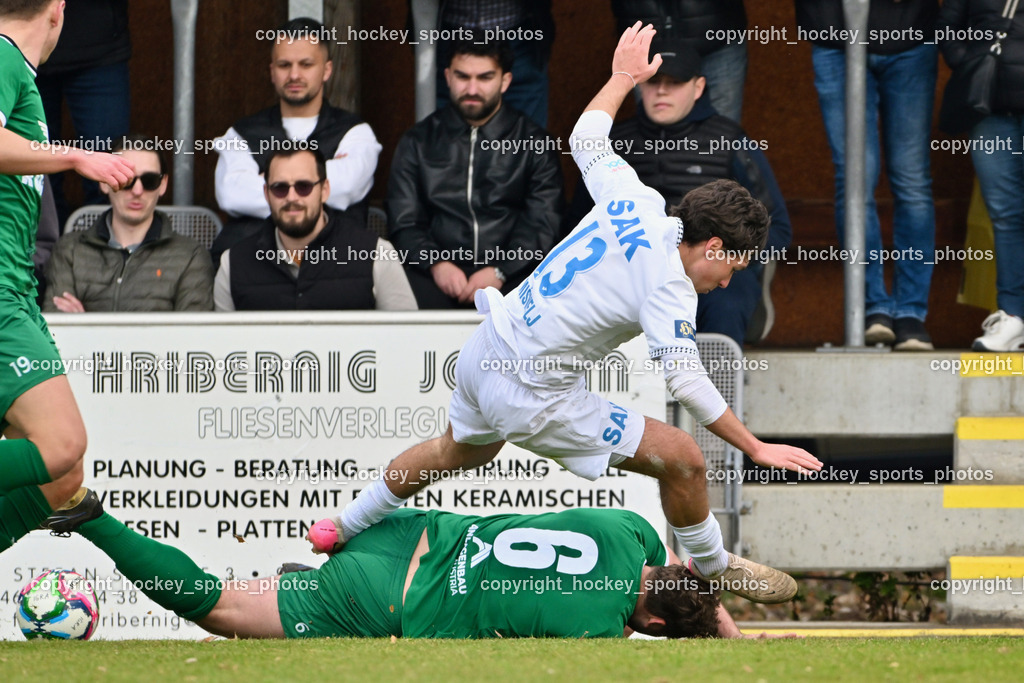 SAK vs. VST Völkermarkt | #6 Lukas Ladinig VST Völkermarkt, #13 Tim Misvelj SAK, SAK vs. VST Völkermarkt, SAK vs. VST Völkermarkt am 21.03.2026 in Klagenfurt (Sportpark Welzenegg), Austria, (Photo by Bernd Stefan)