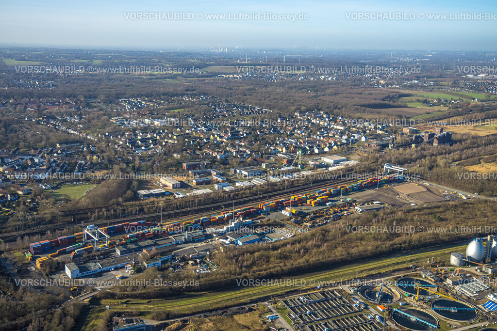Dortmund240102316 | Luftbild, CTD 2 Container Terminal Dortmund, Zeche Hansa, Wohngebiet Ortsteil Mailoh, Huckarde, Dortmund, Ruhrgebiet, Nordrhein-Westfalen, Deutschland