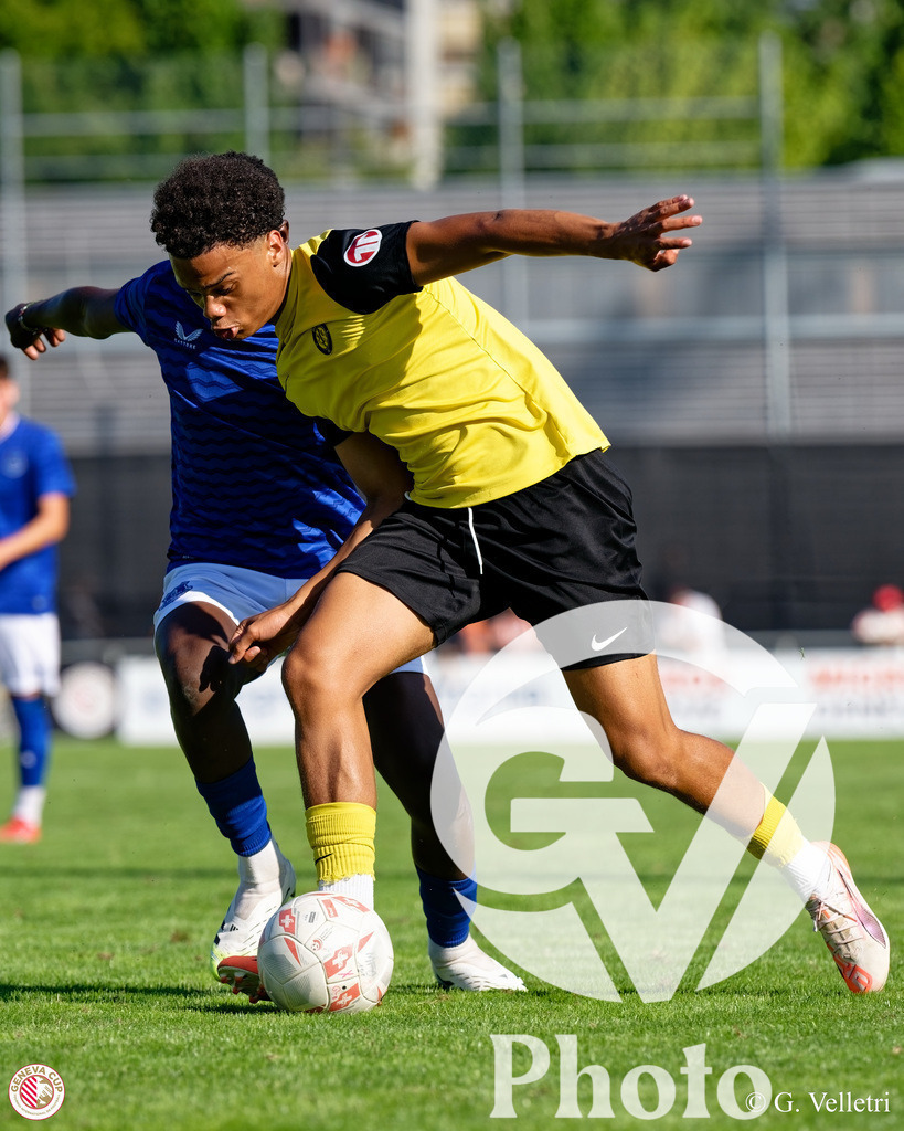 GenevaCup Group Phase - FC Meyrin v Everton FC | during the GenevaCup Group Phase match between FC Meyrin and Everton FC at Stade des Arberes in Meyrin, Switzerland