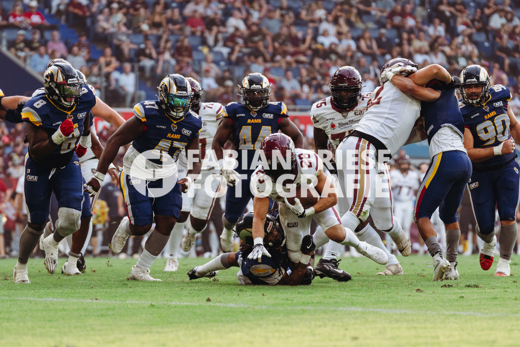 GER Rhein Fire vs. Alpine Rams, American Football, AFLE, Saison 2026, 01.08.2026 | GER Rhein Fire vs. Alpine Rams, American Football, AFLE, Saison 2026, 01.08.2026Foto: Eibner-Pressefoto/Fabian Friese - Realisiert mit Pictrs.com