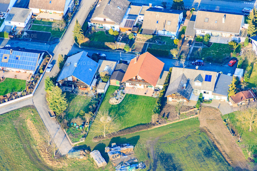 Luftbild: Albert-Detzel-Straße in Herxheim bei Landau im Bundesland Rheinland-Pfalz in Deutschland. Foto: IMG_37132.jpg vom 22.01.2011 durch Werner Riehm/FLY-FOTO.de
