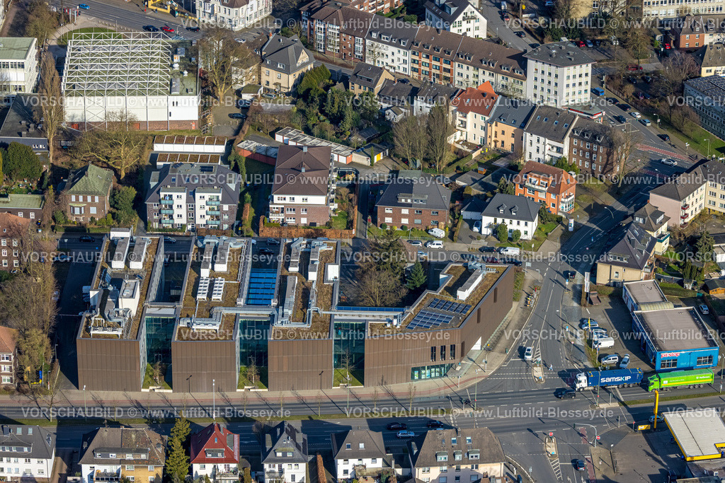 Bottrop250202694Mitte | Luftbild, Hochschule Ruhr West - Campus Bottrop Gebäudekomplex, Nord-Ost, Bottrop, Ruhrgebiet, Nordrhein-Westfalen, Deutschland