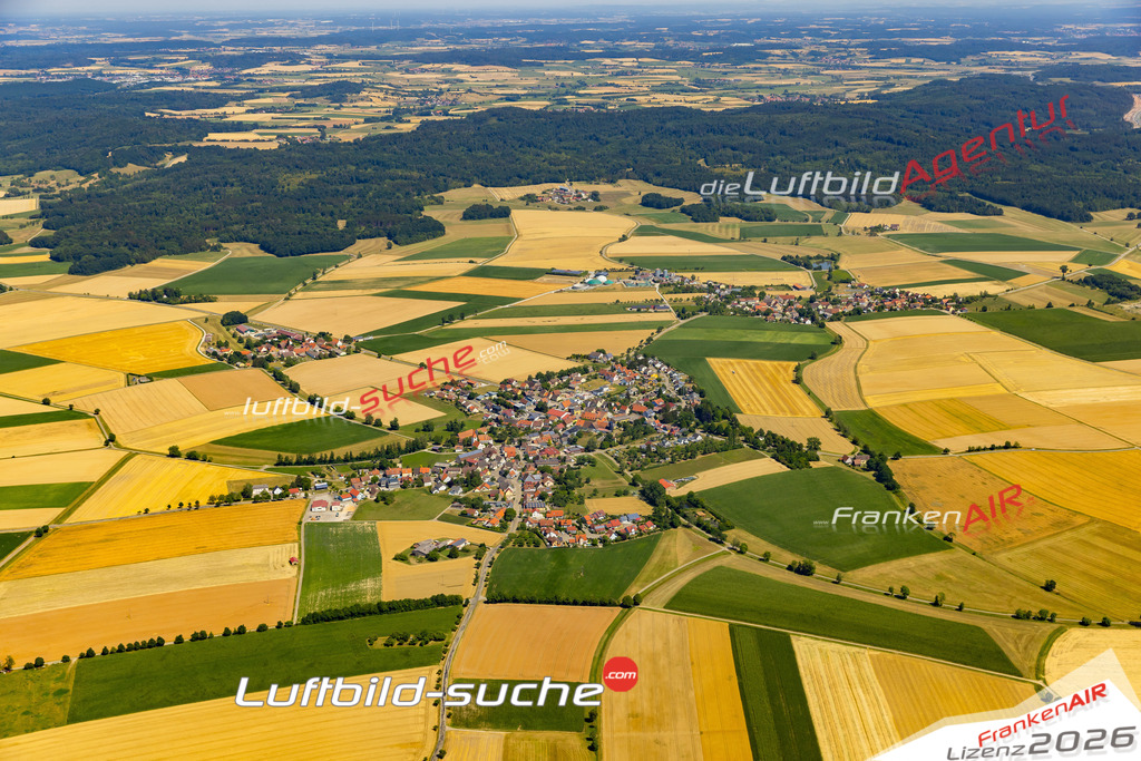 Aktuelles Luftbild von Michelbach an der Lücke Wallhausen - Die Luftaufnahme wurde 2022 mittels UL-Flugzeug erstellt ( keine Drohne ) - hochauflösende Kamera-Systeme von  Canon -Beste Qualität - Für grossformatige Ausdrucke geeignet. Die Geschenkidee !