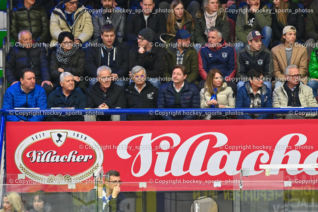 EC IDM Wärmepumpen VSV vs. EC KAC 7.3.2023 | Stadtrat Villach Erwin Baumann, Hans Löscher, Team Arzt EC VSV Dr. Helmut Huber, Bürgermeister Stadt Villach Günther Albel, Landtagspräsident Reinhart Rohr