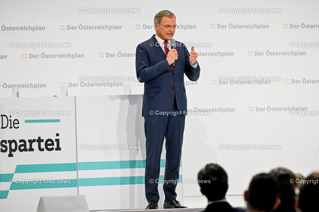 Der Oesterreichplan_ OeVP_ Wels_ 26.01.2024-27 | 26.01.2024, Wels, AUT, ÖVP, Der Österreichplan, im Bild LH Thomas Stelzer (VP, Landeshauptmann Ooe)