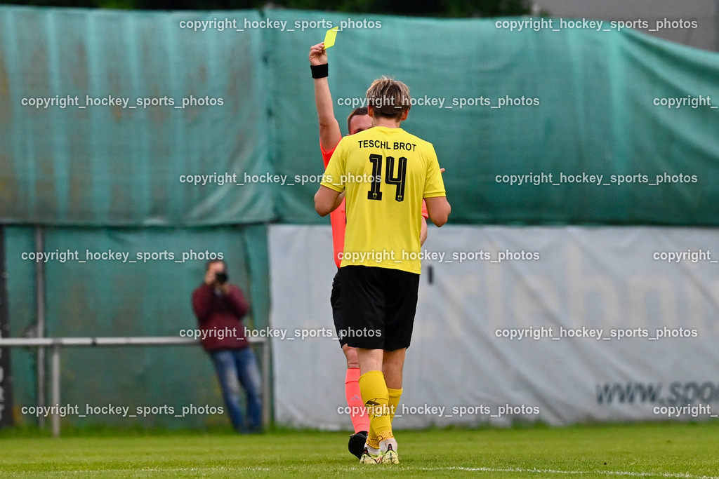SAK vs. SV Allerheiligen 19.5.2023 | Kettlgruber Rene Felix Referee, Gelbe Karte, #14 Fabio Pistrich