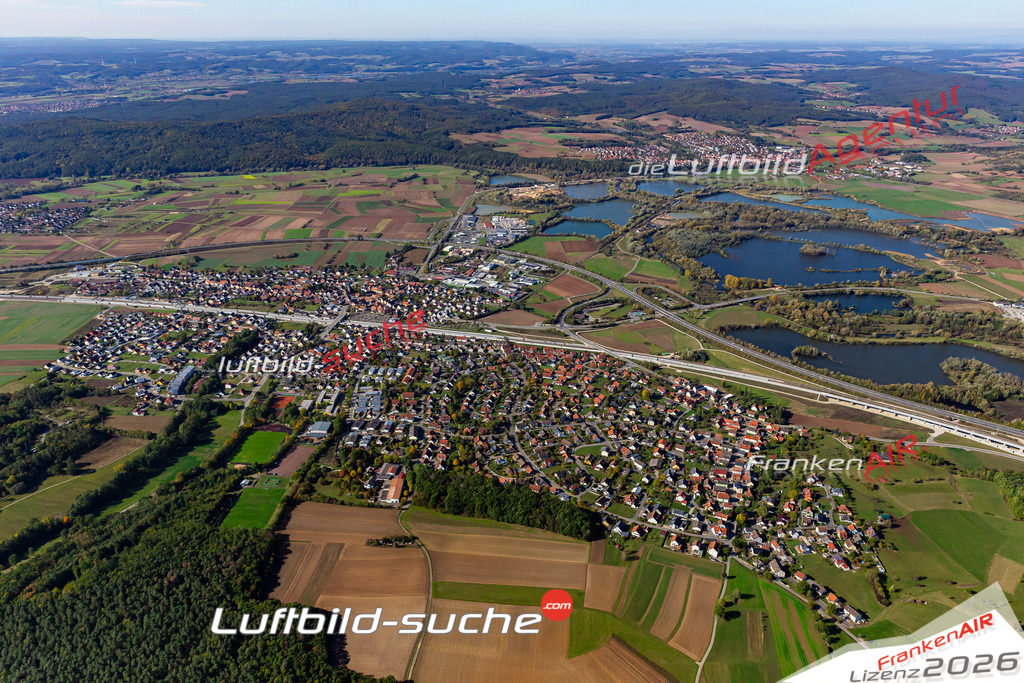 Das Luftbild der Stadt Breitengüßbach wurde 2019 vom Flugzeug heraus erstellt (keine Drohne) Aufnahmehöhe ca.400 Meter- hohe Auflösung- beste Druck-Qualität garantiert!
