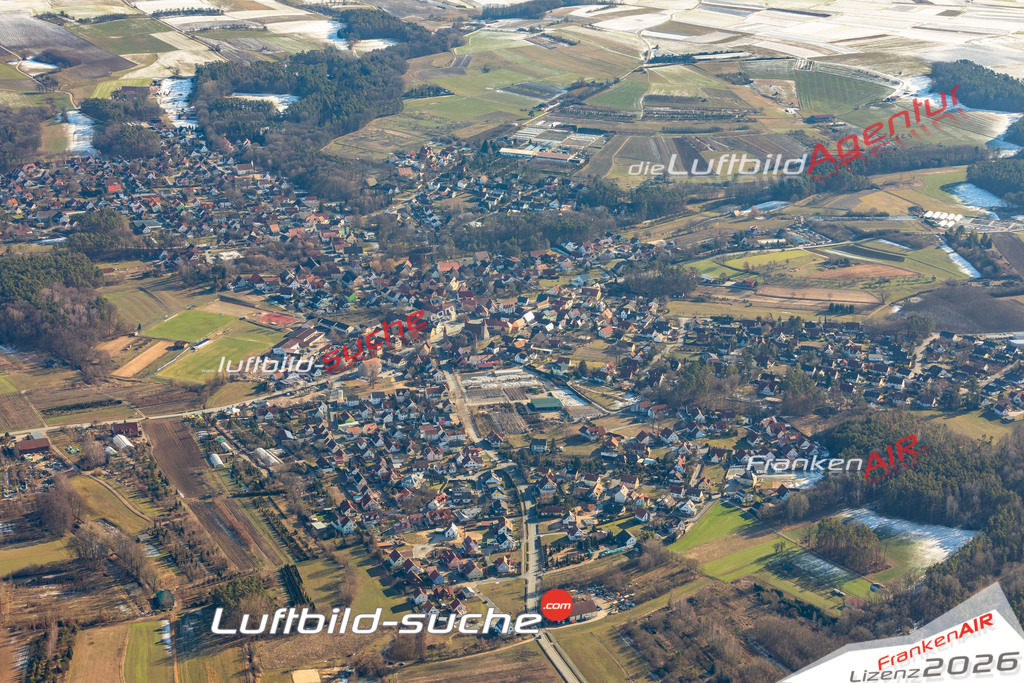 Das Luftbild der Stadt Effeltrich wurde 2019 vom Flugzeug heraus erstellt (keine Drohne) Aufnahmehöhe ca.400 Meter- hohe Auflösung- beste Druck-Qualität garantiert!