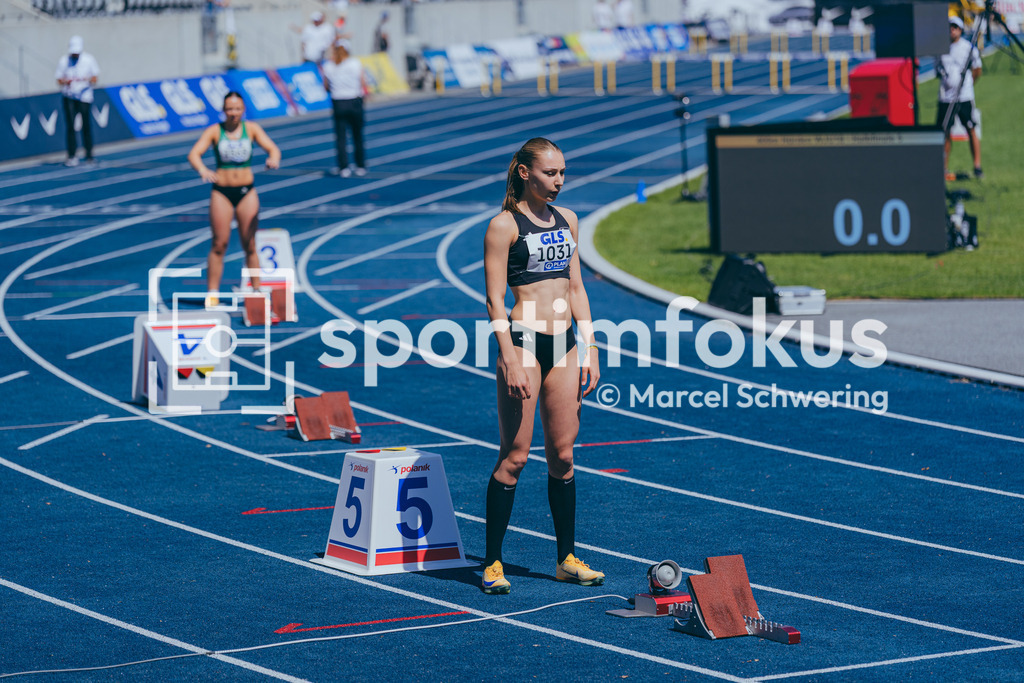 DM U23 U18 Bochum 2026 | Elea Jobst (Turnverein Ratingen), Startnummer 1031, 400 Meter Hürden Deutsche Meisterschaften der U18 &amp; U23 2026, Lohrheidestadion Bochum-Wattenscheid, 04.07.2026 Foto: Marcel Schwering / sportimfokus - Realisiert mit Pictrs.com