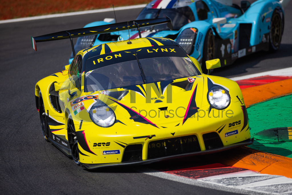 Trainproduction-20230708-0067 | MONZA,ITALY,08.Jul.23 - MOTORSPORTS - WEC, FIA World Endurance Championships, 6h of Monza, Autodromo Monza. Image shows Claudio Schiavoni (ITA), Matteo Cressoni (ITA) and Alessio Picariello (BEL/ Iron Lynx). Photo: Trainproduction / Matthias Trinkl