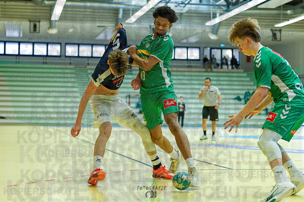 mJB Pokalrunde dt. Meisterschaft, TV Hüttenberg - TSV GWD Minden | mJB Pokalrunde dt. Meisterschaft, TV Hüttenberg - TSV GWD Minden am 15.03.2025 in Münchholzhausen (Sporthalle Münchholzhausen)Photo © 2025 - Jörg Heinrich - Realisiert mit Pictrs.com