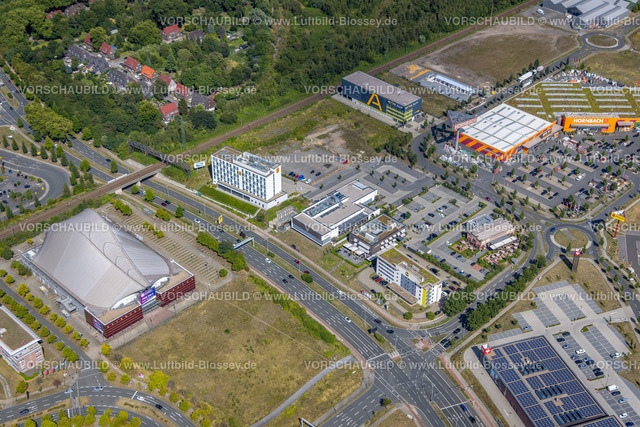 Oberhausen220800971 | Luftbild, Metronom Theater, Hotel Super 8 by Wyndham Oberhausen, XIAO Restaurant, The ASH - Oberhausen, B&amp;B Hotel Oberhausen am Centro, Space Plus Store, Oberhausen, Ruhrgebiet, Nordrhein-Westfalen, Deutschland