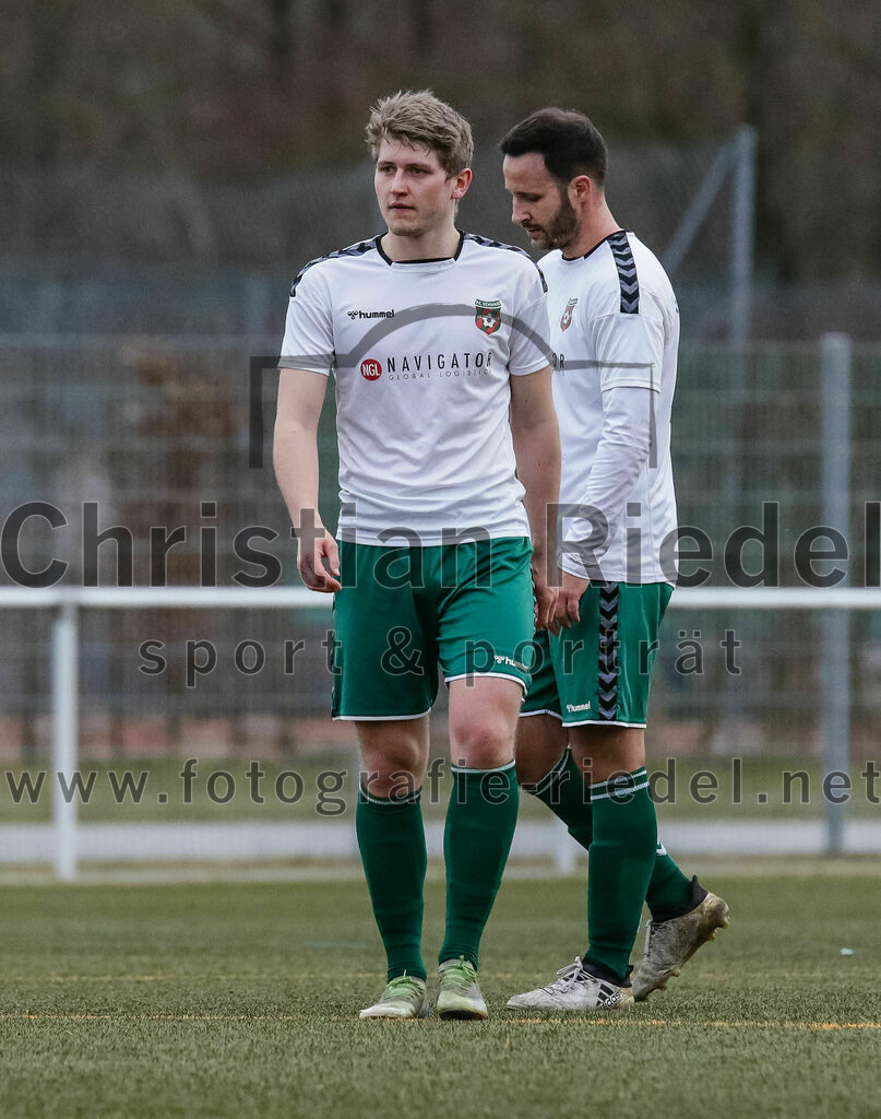 2024-02-17_064_FC_Schwaig_gegen_SV_Kranzberg | Marzling, Deutschland, 17.02.2024:
Fußball, Landesliga Südost 2023 / 2024, Testspiel, FC Schwaig gegen SV Kranzberg, Endergebnis: 4:1

Tobias Jell (FC Schwaig, #2), Nils Ehret (FC Schwaig, #25)

Foto: Christian Riedel / fotografie-riedel.net