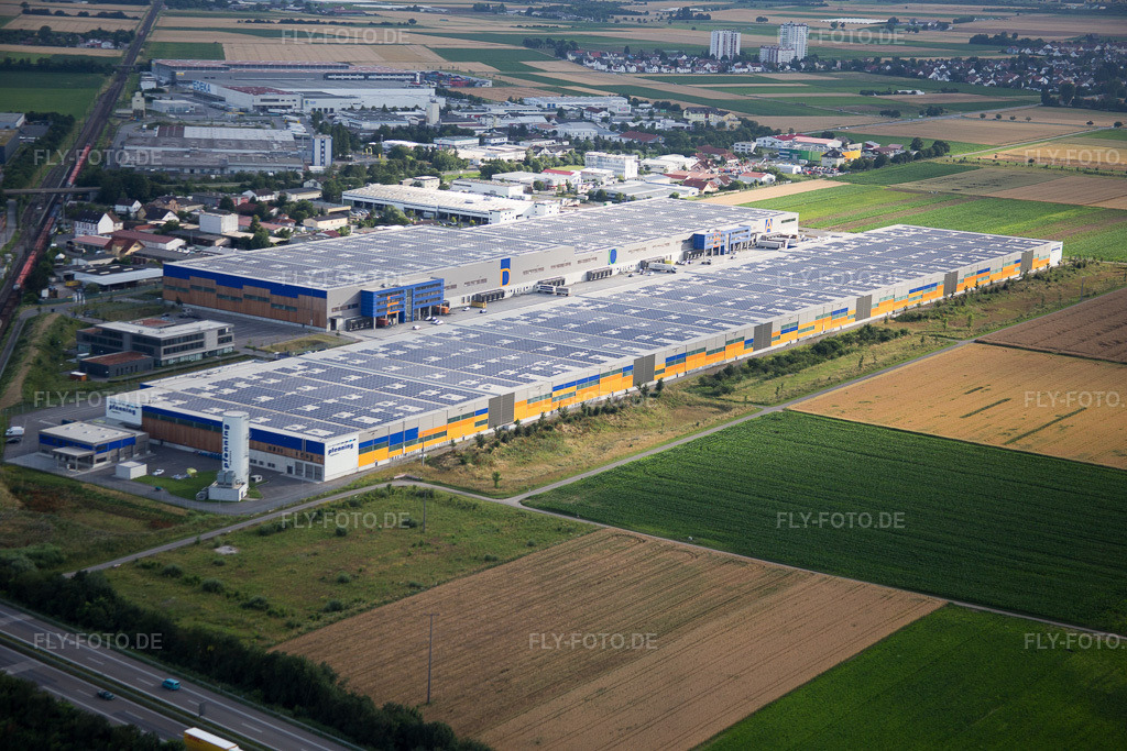 Luftbild: Pfenning in Heddesheim im Bundesland Baden-Württemberg in Deutschland. Foto: IMG_090730.jpg vom 04.07.2016 durch Werner Riehm/FLY-FOTO.de