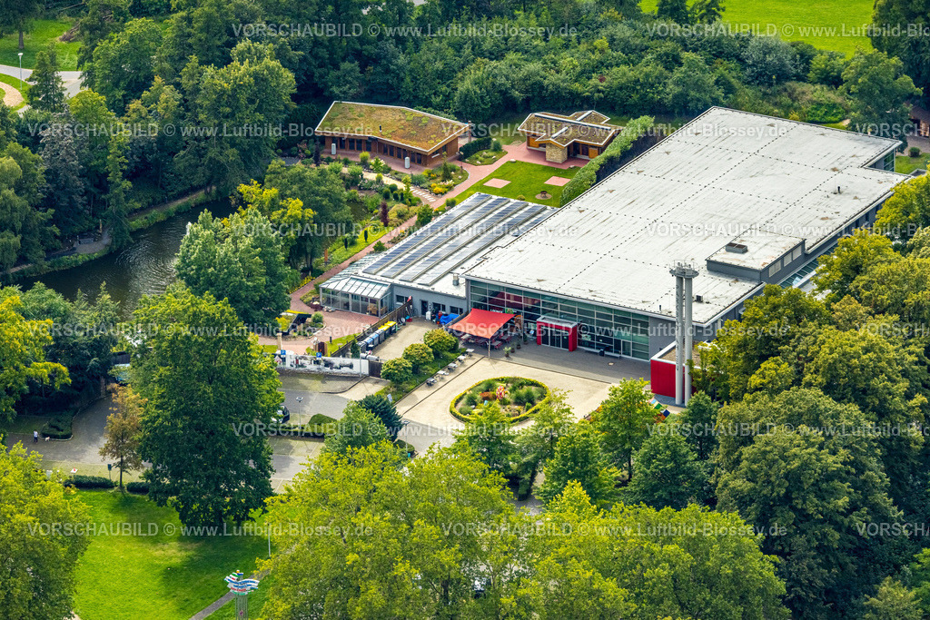 Ahlen230803165 | Luftbild, uftbild, Parkbad im Berliner Park, Ahlen, Ruhrgebiet, Nordrhein-Westfalen, Deutschland