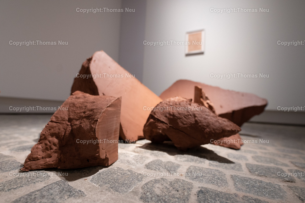 DSC_0419 | Jonas Wendelin zeigt großformatige Skulpturen und Rauminstallationen aus Ton und Lehm, basierend auf 3D‑Scans von organischen Materialien wie verrottenden Baumstämmen und archäologischen Gefäßen aus der Museums‑Sammlung. Diese Arbeiten thematisieren Material als Archiv und Informationsträger, Erosion und Zerstörung — sowohl formal als auch inhaltlich. Die Werke schaffen Spannungsfelder zwischen haptischer Realität und digitaler Wahrnehmung, und lassen Wahrnehmungskategorien wie natürlich oder künstlich verschwimmen. 
