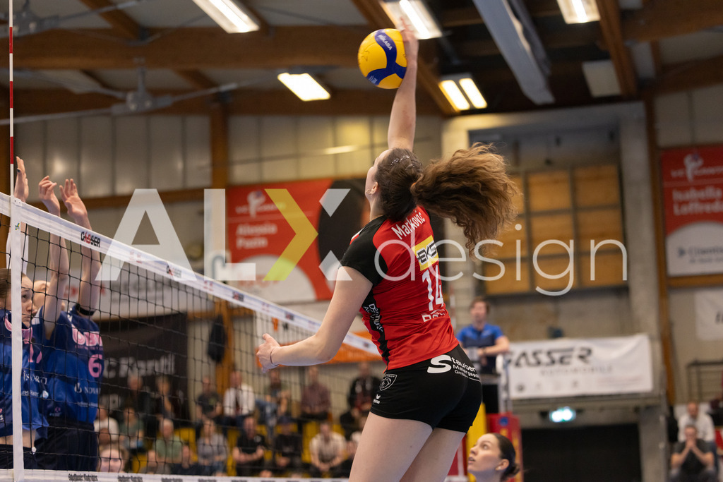 Volleyball I Frauen I Saison 2025-2026 I Volleyball NLA | Women I 1/2 Finals I  VC Kanti Schaffhausen - Sm'Aesch Pfeffingen I 07.03.2026 | 14 Josipa Marković (HR) (VC Kanti Schaffhausen) – Aussen - Realisiert mit Pictrs.com