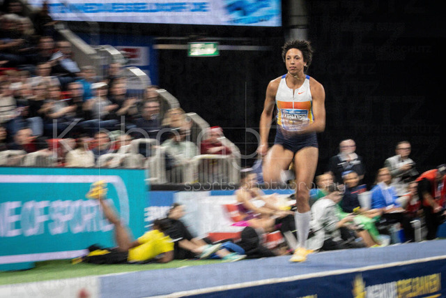 ISTAF Indoor; Duesseldorf, 24.01.2026 | DUESSELDORF, GERMANY - JANUARY 24:  Long jumper Malaika Mihambo (GER) during the ISTAF Indoor Dusseldorf at PSD Bank Dome on January 24, 2026 in Duesseldorf, Germany. 