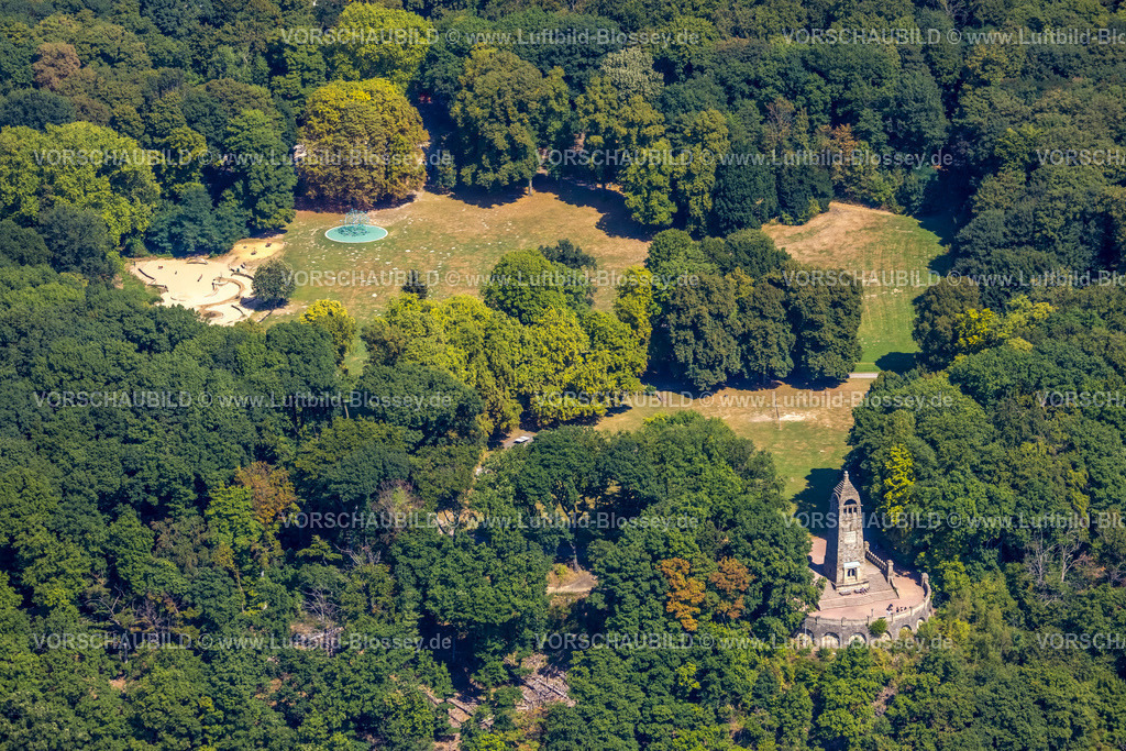 Witten220808851 | Luftbild, Hohenstein mit Berger-Denkmal und Kinderspielplatz, Witten, Ruhrgebiet, Nordrhein-Westfalen, Deutschland