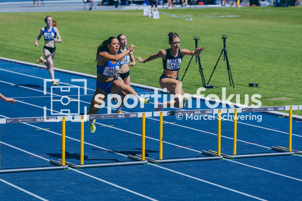 Deutsche Meisterschaften U20 / U16 2026 | Anna Lamb, TSV SCHOTT Mainz, 1128, Sandrin Czogalla, Erfurter LAC, 1421, 400 Meter Hürden, Deutsche Meisterschaften der U20 &amp; U16 2026, Lohrheidestadion Bochum-Wattenscheid, 11.07.2026. Foto: Marcel Schwering / sportimfokus - Realisiert mit Pictrs.com