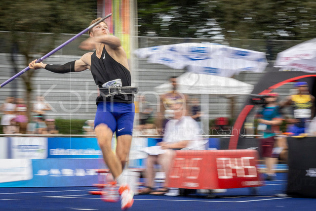 Multisport Event; Ratingen, 28.06.2026 | RATINGEN, GERMANY - JUNE 28, 2026 : Rasmus Roosleht (EST / Estonia) competing in the javelin during the Multisport Event at Stadion Ratingen on June 28, 2026 in Ratingen, Germany.
