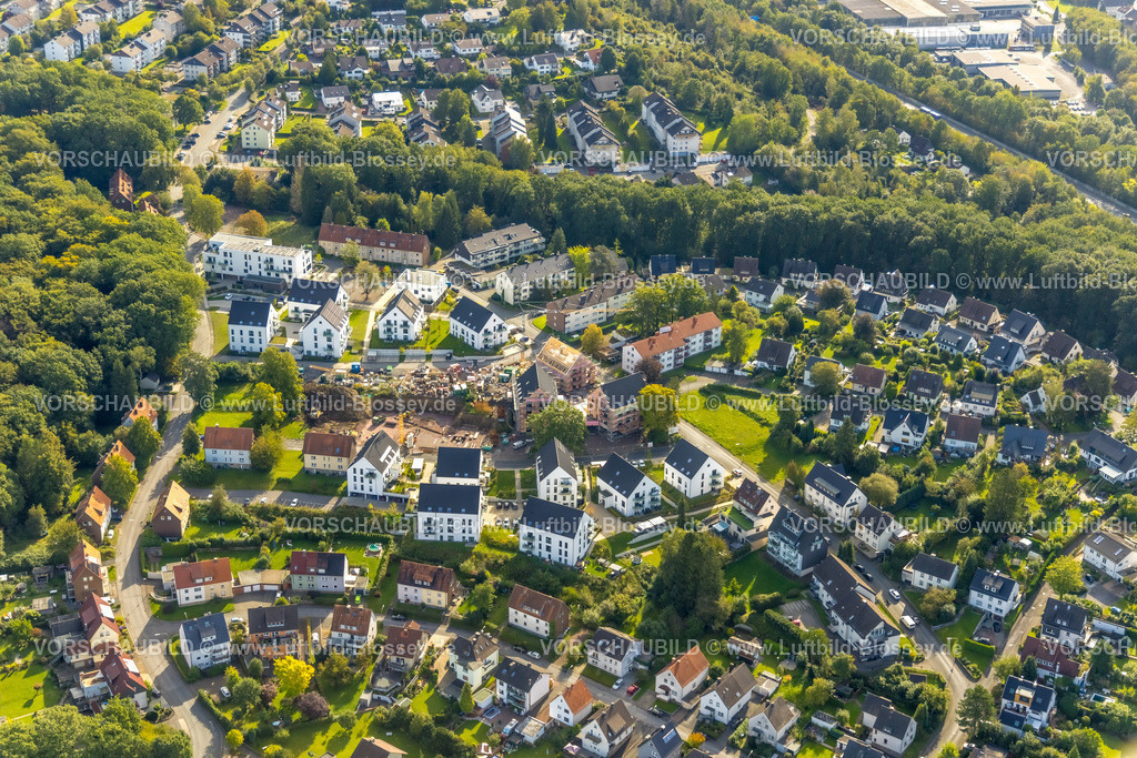 Arnsberg230904453 | Luftbild, Baustelle mit Neubau Quartierszentrum Zum Müggenberg, Neheim, Arnsberg, Sauerland, Nordrhein-Westfalen, Deutschland