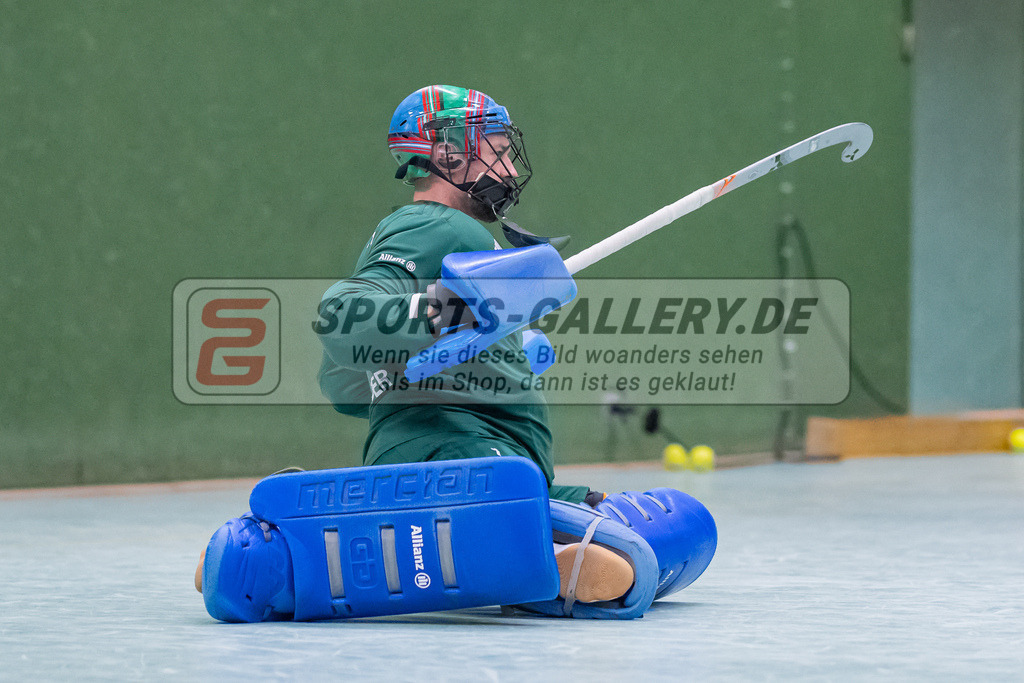 HK_20230128_103523 | 1. Bundesliga 1/4 Finale ( Herren ) Rot-Weiss Köln - Club an der Alster am 28.1.2023 Rot-Weiss Köln  , Köln , Thomas Iain Alexander Torwart ( Club an der Alster #1 )