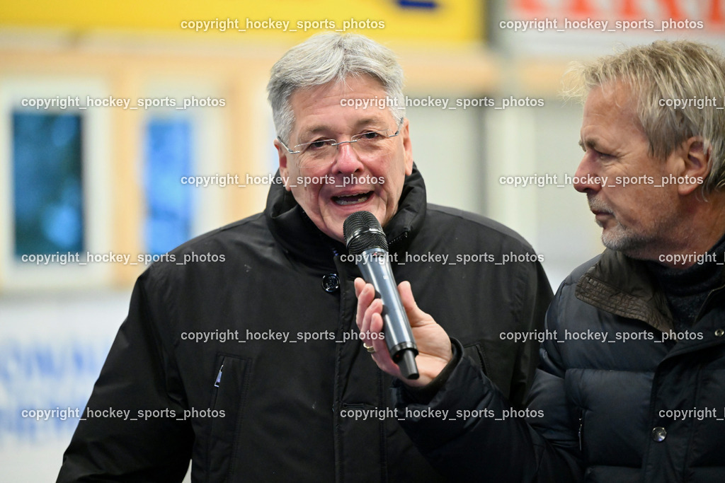 Eishallen Eröffnung Eberstein | Landeshauptmann Kärnten Peter Kaiser, Sport Presse Klub Kärnten Marijan VELIK, Eishallen Eröffnung Eberstein, Eishallen Eröffnung Eberstein am 07.12.2024 in Eberstein (Halle Eberstein), Austria, (Photo by Bernd Stefan)