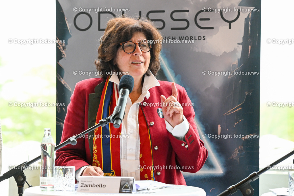 Pressekonferenz Brucknerhaus Linz - KLangwolke 2023_ Odyssey_ 16.05.2023-17 | 16.05.2023, Bruckner Linz, AUT, Pressekonferenz Brucknerhaus Linz - KLangwolke 2023, Odyssey, im Bild Francesca Zambello (Direction, Regisseurin)
