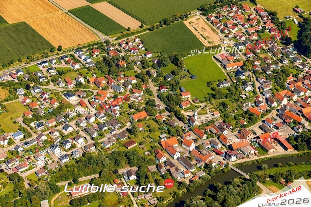 Luftaufnahme von Ellzee - Die Luftaufnahme wurde 2025 vom UL-Flugzeug heraus erstellt ( keine Drohne ) - Hochauflösende Luftaufnahme - für professionelle Ausdrucke geeignet. Die Geschenkidee !Mit Lizenz und Bildrechte bestellbar