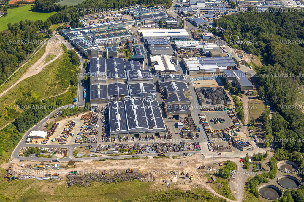 Ennepetal230801163 | Luftbild, Dorma Siegfried Jacob Metallwerke GmbH mit Solardach, Voerde, Ennepetal, Ruhrgebiet, Nordrhein-Westfalen, Deutschland