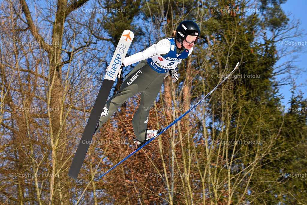 A_LUI_20230210_0001 | HINZENBACH, AUSTRIA, NORDIC SKIING, WOMEN TEAM-SKI JUMPING - FIS WORLD CUP 
IM BILD: Anna Hoffmann (USA)         

FOTO:FOTOLUI/UW