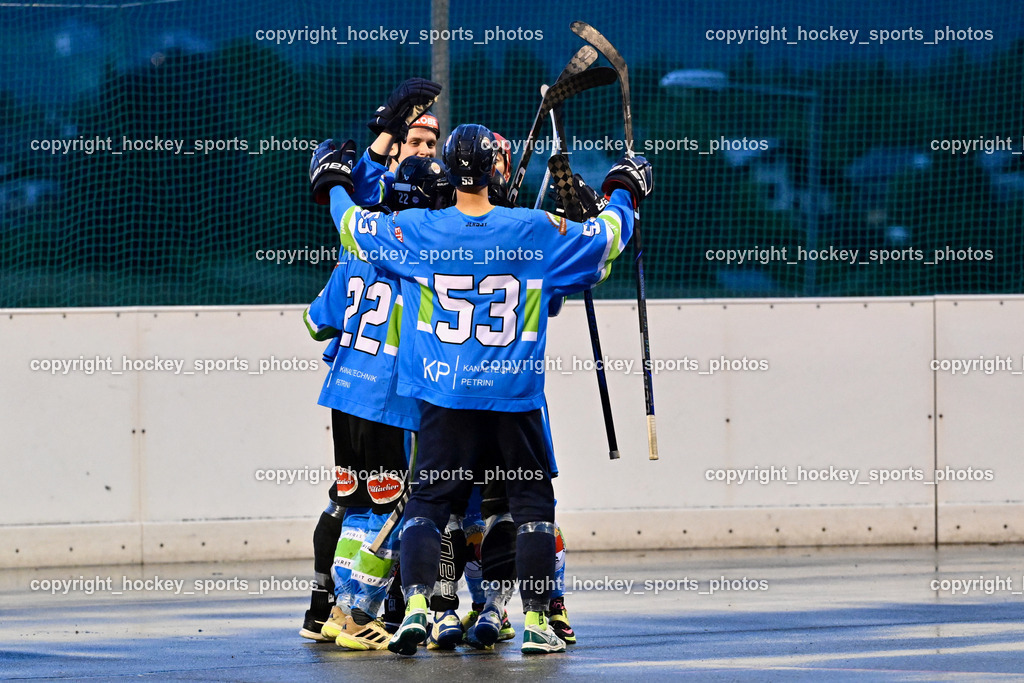 VAS Ballhockey Villach vs. ASKÖ Villach Ballhockey | Jubel ASKÖ Villach Mannschaft, #53 Nindler Elias, VAS Ballhockey Villach vs. ASKÖ Villach Ballhockey, VAS Ballhockey Villach vs. ASKÖ Villach Ballhockey am 28.05.2025 in Villach (Alpen Arena ), Austria, (Photo by Bernd Stefan)