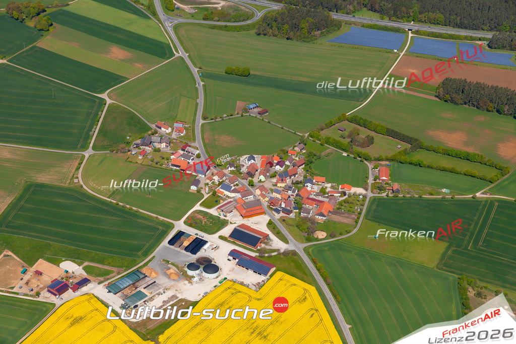 Die Luftbildaufnahme Wotzendorf -  wurde 2019 mittels Flugzeug (keine Drohne) erstellt. Perfekte Schärfe und Druck- Ergebnisse- Garantiert!