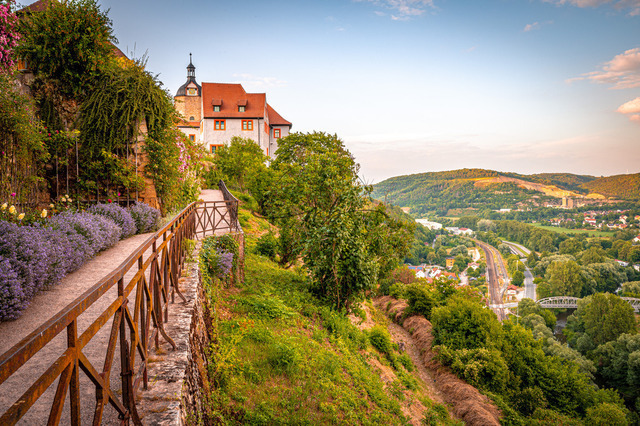 2023-07-02_20-11-06_840 | Blick auf das „Alte Schloss“ im Schlosspark der Dornburger Schlösser bei Jena, Dornburg-Camburg, Thüringen, Deutschland - Realisiert mit Pictrs.com