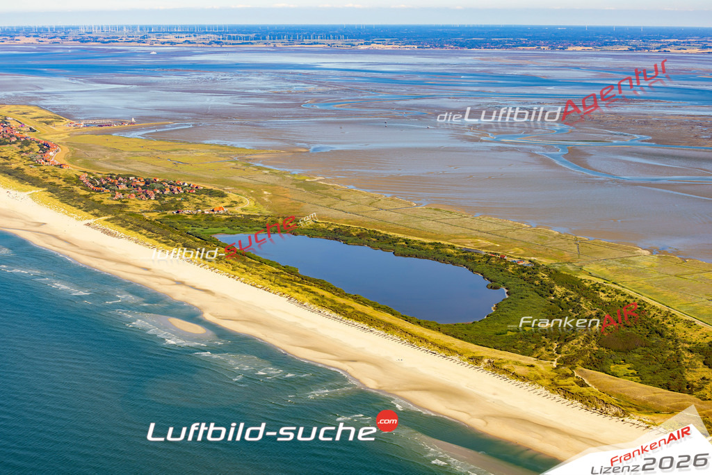 Aktuelles Luftbild von Hammersee Juist - Die Luftaufnahme wurde 2022 mittels UL-Flugzeug erstellt ( keine Drohne ) - hochauflösende Kamera-Systeme von  Canon -Beste Qualität - Für grossformatige Ausdrucke geeignet. Die Geschenkidee !