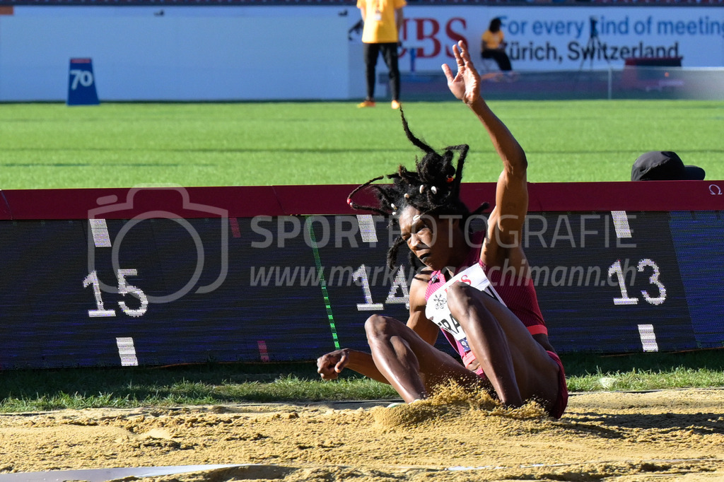 Leichtathletik: Weltklasse Zürich | 08.09.2022, Zürich, Letzigrund, Leichtathletik: Weltklasse Zürich, FRANKLIN Tori (USA) im Dreisprung der Frauen. - Realisiert mit Pictrs.com