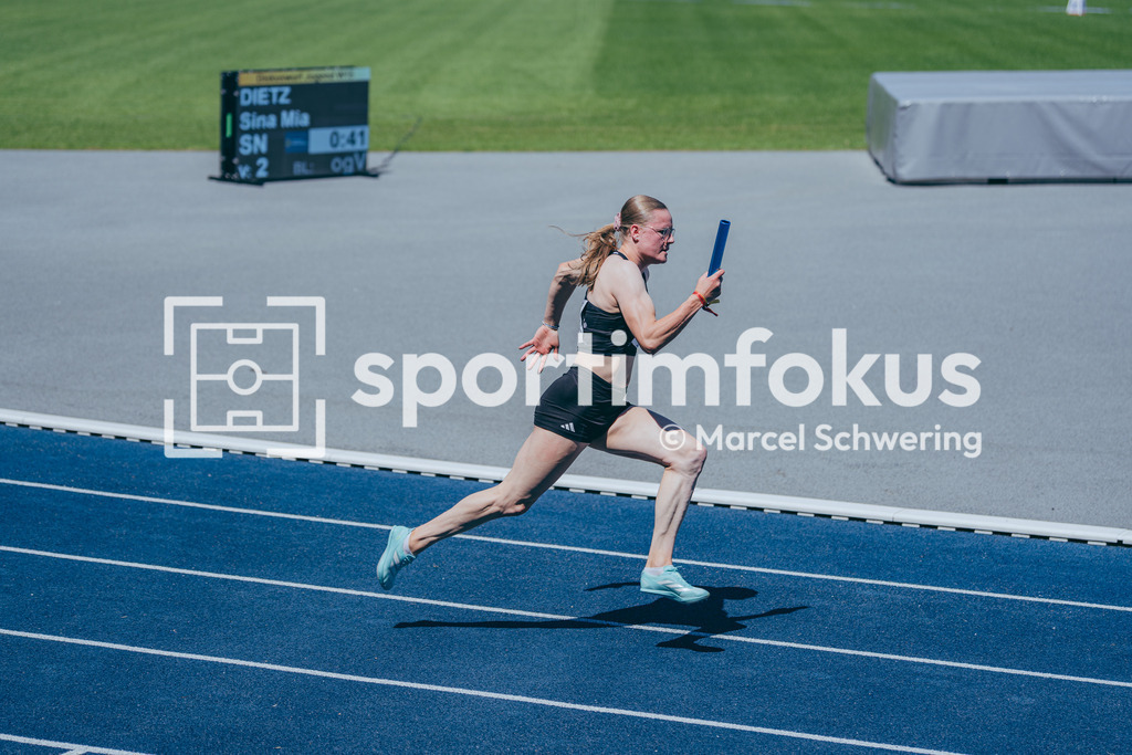 Deutsche Meisterschaften U20 / U16 2026 | Hannah Carin Brieden, StG Olpe/Lennestadt, 1630, 4x100-Meter-Staffel, Deutsche Meisterschaften der U20 &amp; U16 2026, Lohrheidestadion Bochum-Wattenscheid, 10.07.2026. Foto: Marcel Schwering / sportimfokus - Realisiert mit Pictrs.com