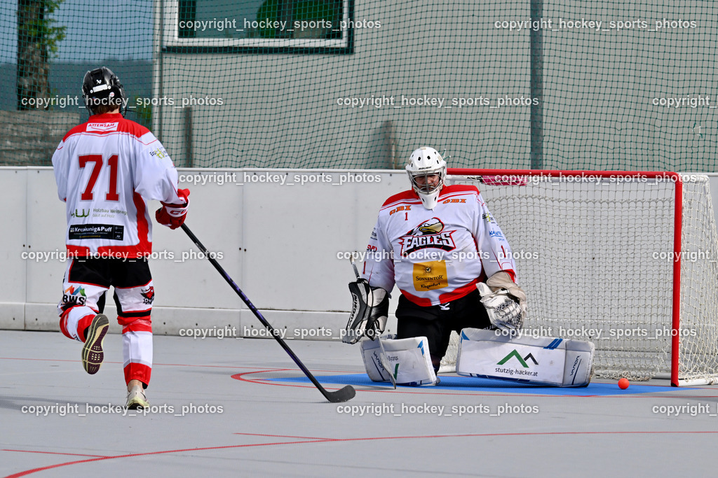 SV ASKÖ Ballhockey Villach vs. Ultras Spittal | #71 Haller Bastian HSC Zwa, #1 Boschitz Anton HSC Zwa, SV ASKÖ Ballhockey Villach vs. Ultras Spittal, SV ASKÖ Ballhockey Villach vs. Ultras Spittal am 10.05.2026 in Villach (Alpen Arena ), Austria, (Photo by Bernd Stefan)