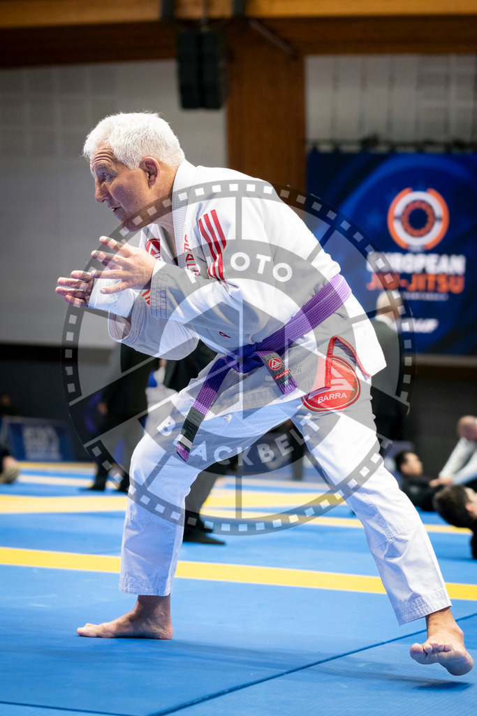 20240125PBB01063 | Fighters compete during the sixth day of the Brazilian Jiu-jitsu European Championship of the IBJJF in Paris, France, on January 25, 2024.