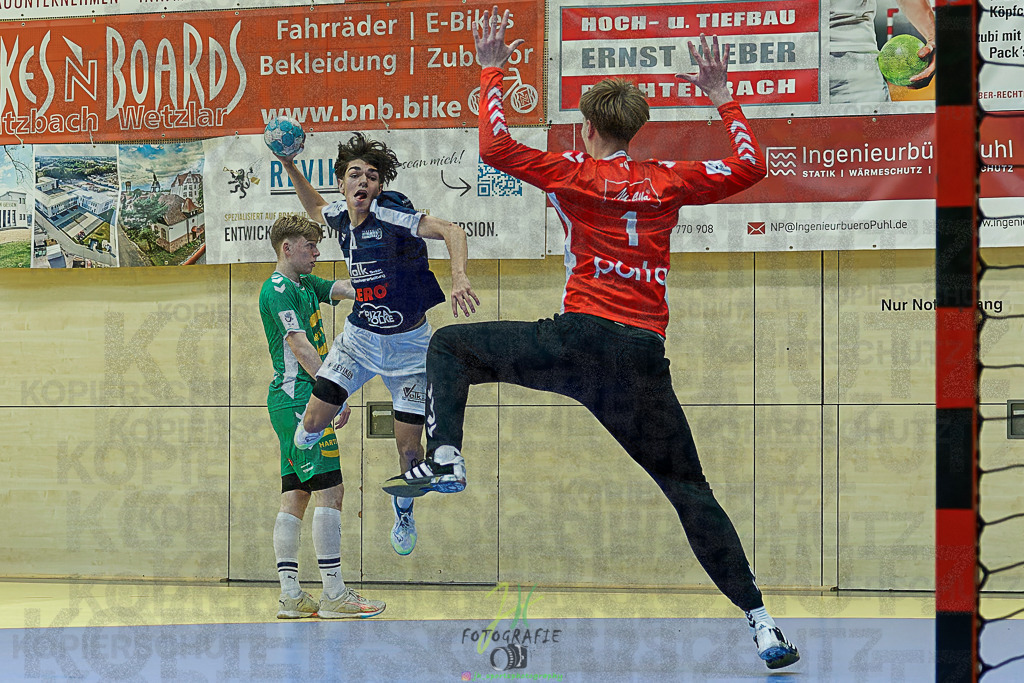 mJB Pokalrunde dt. Meisterschaft, TV Hüttenberg - TSV GWD Minden | mJB Pokalrunde dt. Meisterschaft, TV Hüttenberg - TSV GWD Minden am 15.03.2025 in Münchholzhausen (Sporthalle Münchholzhausen)Photo © 2025 - Jörg Heinrich - Realisiert mit Pictrs.com