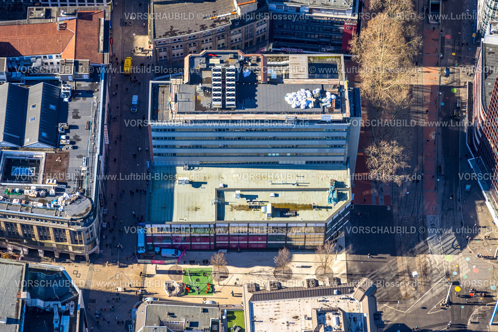 Dortmund260200031 | Luftbild, Baustelle und Baukran mit Sanierung am Gebäude Esprit und Mayersche Buchhandlung, Westenhellweg Ecke Kampstraße, direkt in der City, Dortmund, Ruhrgebiet, Nordrhein-Westfalen, Deutschland