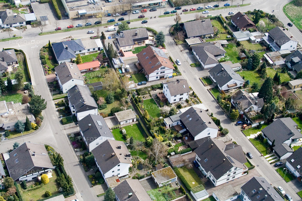 Luftbild: Kneippstr in Kandel im Bundesland Rheinland-Pfalz in Deutschland. Foto: IMG_10314.jpg vom 08.04.2008 durch Werner Riehm/FLY-FOTO.de
