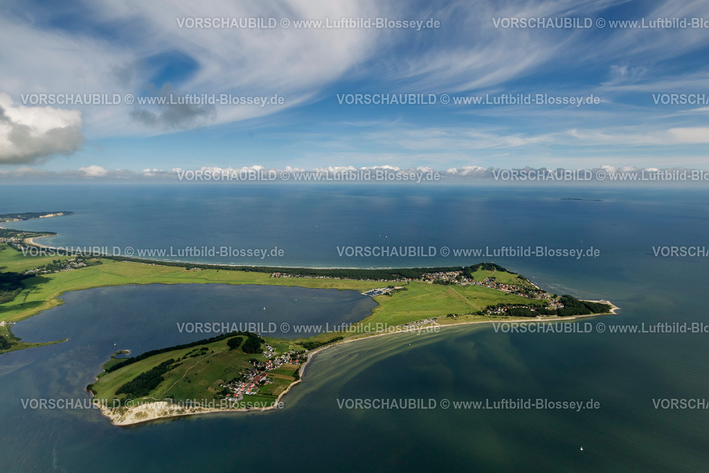 Ruegen12083480Moenchgut | Luftbild, Biosphärenreservat Süd-Ost Rügen, Mönchgut Südpferd, Zickersee,  Thiessow, Insel Rügen, Mecklenburg-Vorpommern, Deutschland, Europa