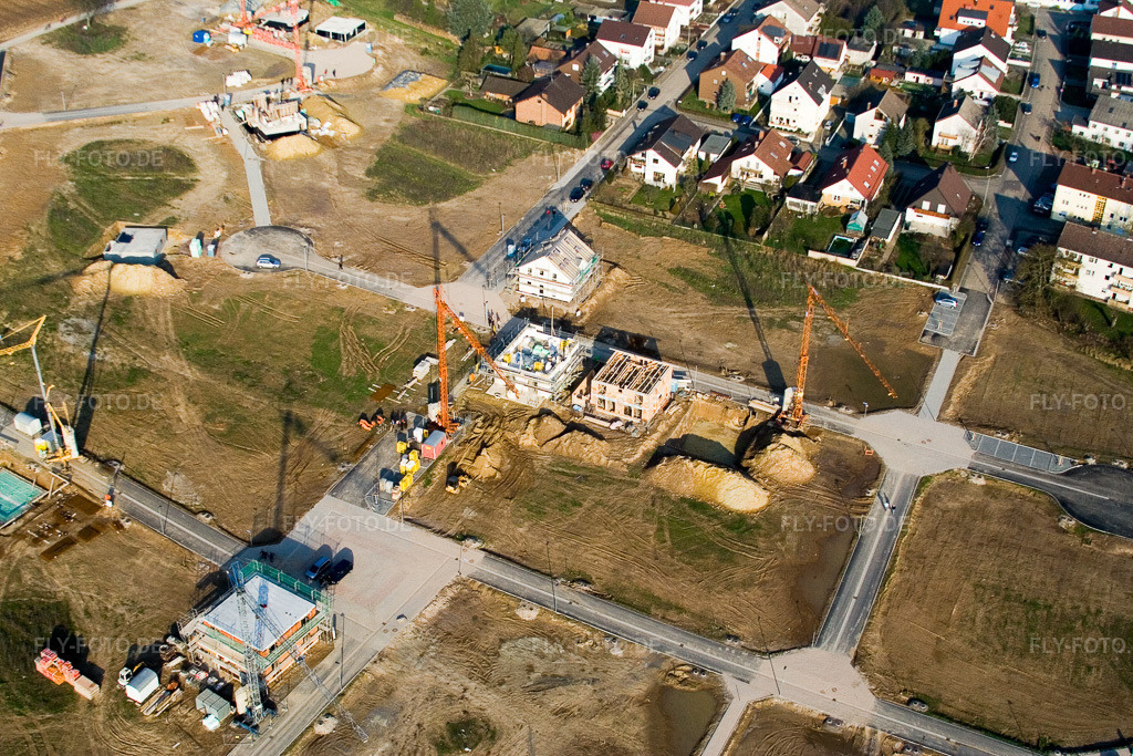 Luftbild: Neubaugebiet Am Höhenweg in Kandel im Bundesland Rheinland-Pfalz in Deutschland. Foto: IMG_5391.jpg vom 18.02.2007 durch Werner Riehm/FLY-FOTO.de