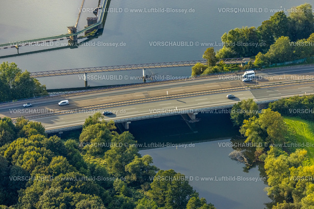 Hagen230903664 | Luftbild, Autobahnbrücke der Autobahn A1, Zufluss der Volme in den Fluss Ruhr mit Radwegbrücke Volme-Mündung, Vorhalle, Hagen, Ruhrgebiet, Nordrhein-Westfalen, Deutschland